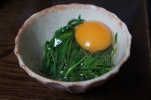 木の芽のわさび醤油（卵入り）