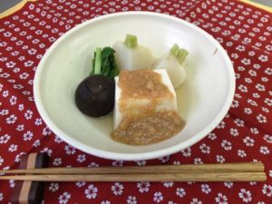 湯豆腐のかにあんかけ