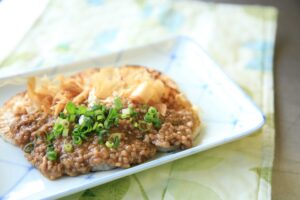 大根ステーキひき肉あんかけの写真